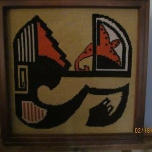 VTG. Needlepoint 1970's of SW Indigenous design